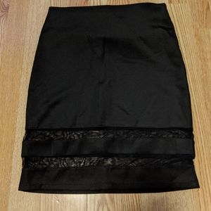 H&M Black Pencil Mesh Skirt